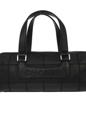 Chanel Black Calfskin Choco Bar Handbag 187307